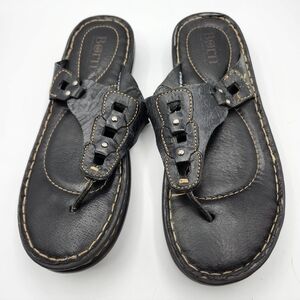 Born Black Leather Women's Sandals Sz 9/40.5